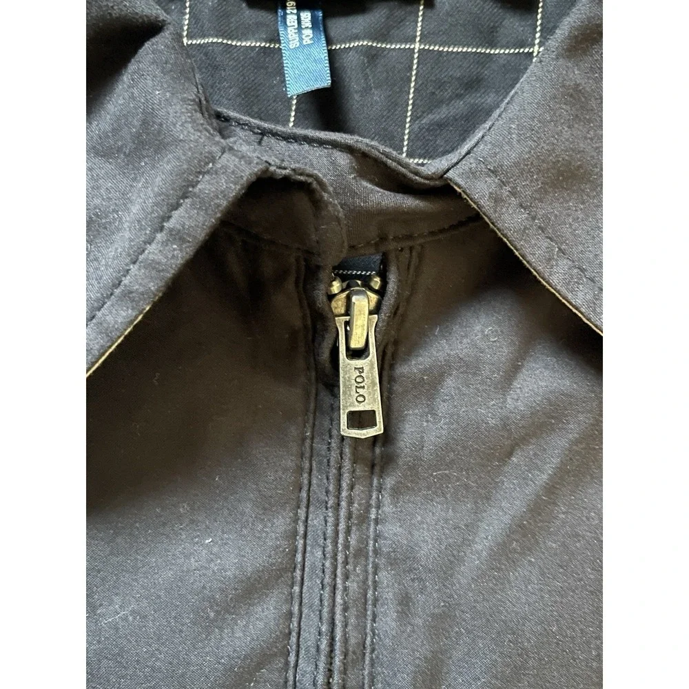 Polo Ralph Lauren Harrington Jacket Black Plaid Lined Men's Size 3XLT Preowned
